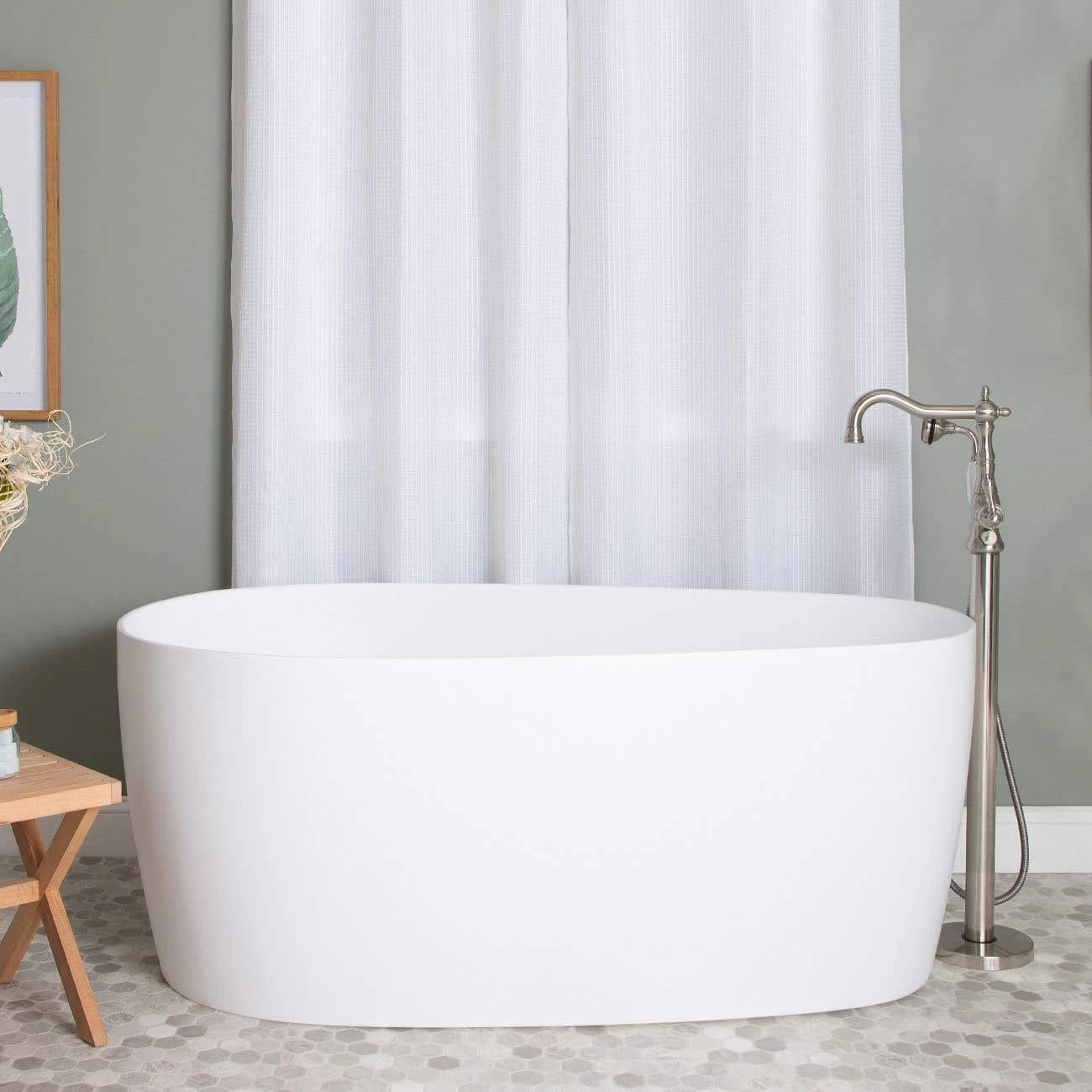 Torrance Matte White Contemporary Freestanding Tub 3 Torrance Matte White Contemporary Freestanding Tub