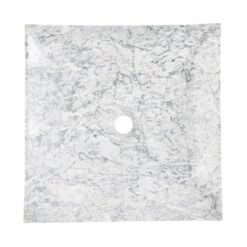 Chloe Cararra White Marble Vessel Bathroom Sink -A&E BATH & SHOWER Shop rmfa 033 top white