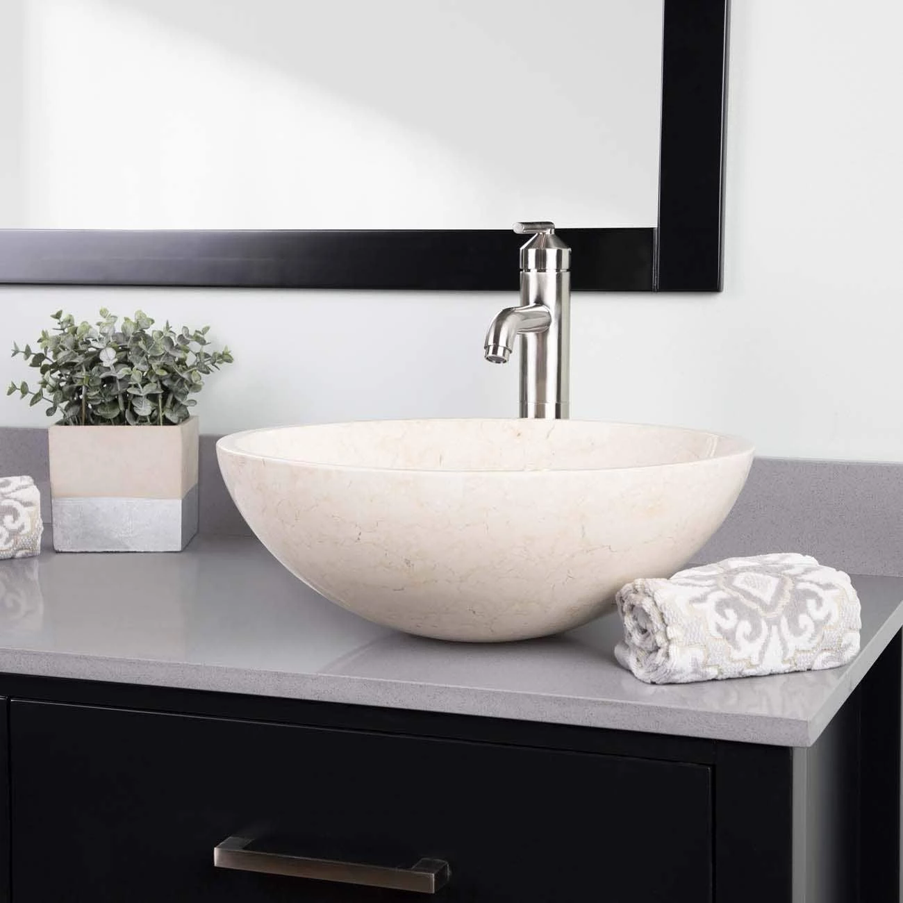 Brighton Beige Marble Vessel Bathroom Sink 3 Brighton Beige Marble Vessel Bathroom Sink