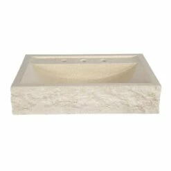 Camille Marble Rectangular Vessel Sink -A&E BATH & SHOWER Shop rmfa 661 24 front white