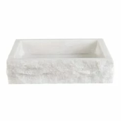 Asher Marble Rectangular Vessel Sink -A&E BATH & SHOWER Shop rmfa x02 front white