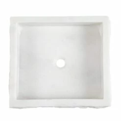 Asher Marble Rectangular Vessel Sink -A&E BATH & SHOWER Shop rmfa x02 top white