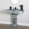 Augusta 36 Inch Polished Carrara Marble Pedestal Sink -A&E BATH & SHOWER Shop rmfa364 life2 fotp6tr7rgmwhivl