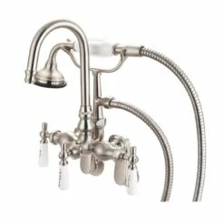 Mason Hill Collection Clawfoot Tub Wall Mount Gooseneck Faucet With Handshower