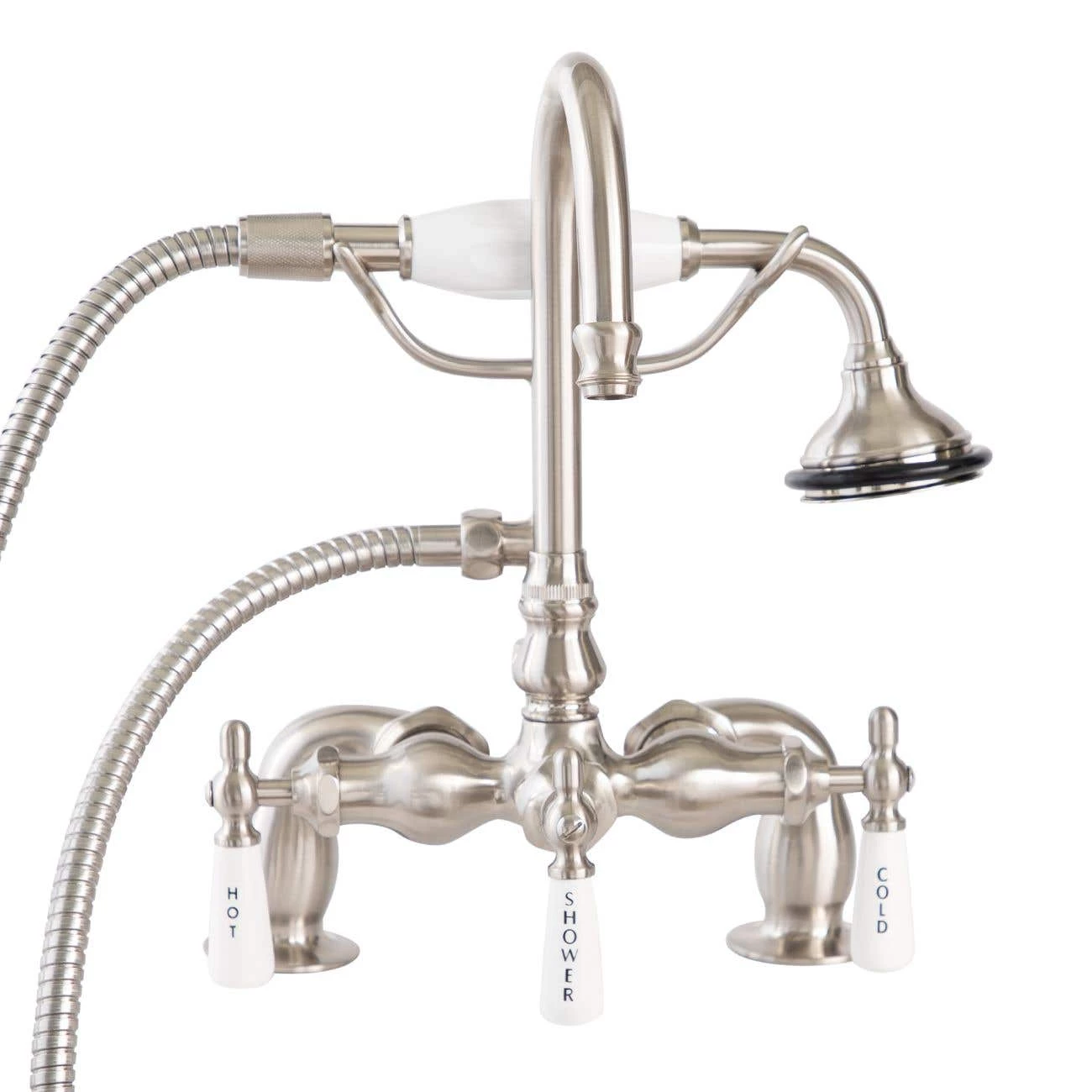 Mason Hill Collection Deck Mount High Spout Tub Faucet With Handshower 4 Mason Hill Collection Deck Mount High Spout Tub Faucet With Handshower - Image 2