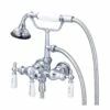 Mason Hill Collection Clawfoot Tub Wall Mount Downspout Faucet With Handshower
