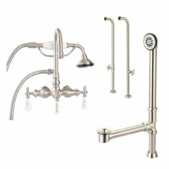 Mason Hill Collection Freestanding Clawfoot Tub Faucet With Handshower