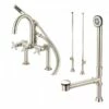 Mason Hill Collection Clawfoot Tub Deck Mount Contemporary Gooseneck Tub Faucet With Handshower Complete Set -A&E BATH & SHOWER Shop rmhset2mc s