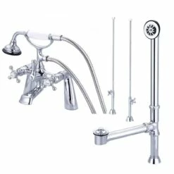 Mason Hill Collection Clawfoot Tub Rim Mount English Telephone Faucet With Handshower Complete Set -A&E BATH & SHOWER Shop rmhset4 c
