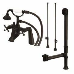 Mason Hill Collection Clawfoot Tub Rim Mount English Telephone Faucet With Handshower Complete Set -A&E BATH & SHOWER Shop rmhset4 orb