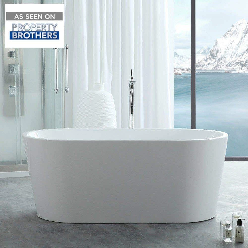 Chloe Acrylic Double Ended Freestanding Tub - No Faucet Drillings 3 Chloe Acrylic Double Ended Freestanding Tub - No Faucet Drillings
