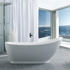 Jamison 71 Inch Acrylic Slipper Freestanding Tub - No Faucet Drillings