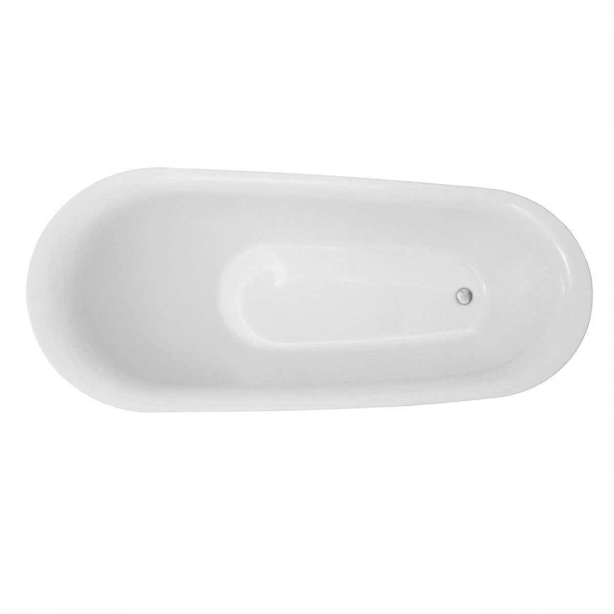 Jamison 71 Inch Acrylic Slipper Freestanding Tub - No Faucet Drillings 6 Jamison 71 Inch Acrylic Slipper Freestanding Tub - No Faucet Drillings - Image 4