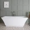 Asher Acrylic Double Ended Freestanding Tub - No Faucet Drillings
