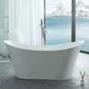 Layla 67 Inch Acrylic Double Slipper Freestanding Tub - No Faucet Drillings 2 Layla 67 Inch Acrylic Double Slipper Freestanding Tub - No Faucet Drillings -A&E BATH & SHOWER Shop rmj22 1