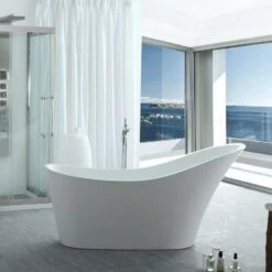 Duchess 67 Inch Acrylic Slipper Freestanding Tub - No Faucet Drillings 18 Duchess 67 Inch Acrylic Slipper Freestanding Tub - No Faucet Drillings -A&E BATH & SHOWER Shop rmj42 2 3