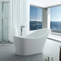 Duchess 67 Inch Acrylic Slipper Freestanding Tub - No Faucet Drillings 19 Duchess 67 Inch Acrylic Slipper Freestanding Tub - No Faucet Drillings -A&E BATH & SHOWER Shop rmj42 4 3