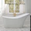 Duchess 67 Inch Acrylic Slipper Freestanding Tub - No Faucet Drillings 1 Duchess 67 Inch Acrylic Slipper Freestanding Tub - No Faucet Drillings -A&E BATH & SHOWER Shop rmj42 bb life front