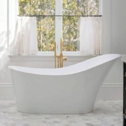 Duchess 67 Inch Acrylic Slipper Freestanding Tub - No Faucet Drillings
