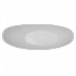 Crescent Acrylic Double Slipper Freestanding Tub - No Faucet Drillings -A&E BATH & SHOWER Shop rmj43 w top 1 1