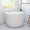Kyoto 41 Inch Acrylic Round Japanese Soaking Tub -A&E BATH & SHOWER Shop rmj7 tub rs292 41w dnan7ptga9rl1hg3
