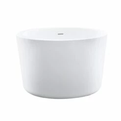 Kyoto 41 Inch Acrylic Round Japanese Soaking Tub 18 Kyoto 41 Inch Acrylic Round Japanese Soaking Tub -A&E BATH & SHOWER Shop rmj7 front