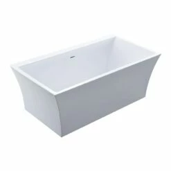 Karson 60 Inch Acrylic Double Ended Freestanding Tub -A&E BATH & SHOWER Shop rmj8 angle