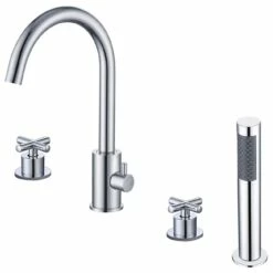 Contemporary Roman Tub Faucet With Handshower 9 Contemporary Roman Tub Faucet With Handshower -A&E BATH & SHOWER Shop rmjs28 cp
