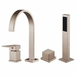 Marion Acrylic Double Ended Freestanding Tub Package -A&E BATH & SHOWER Shop rmjs32 bn white 5