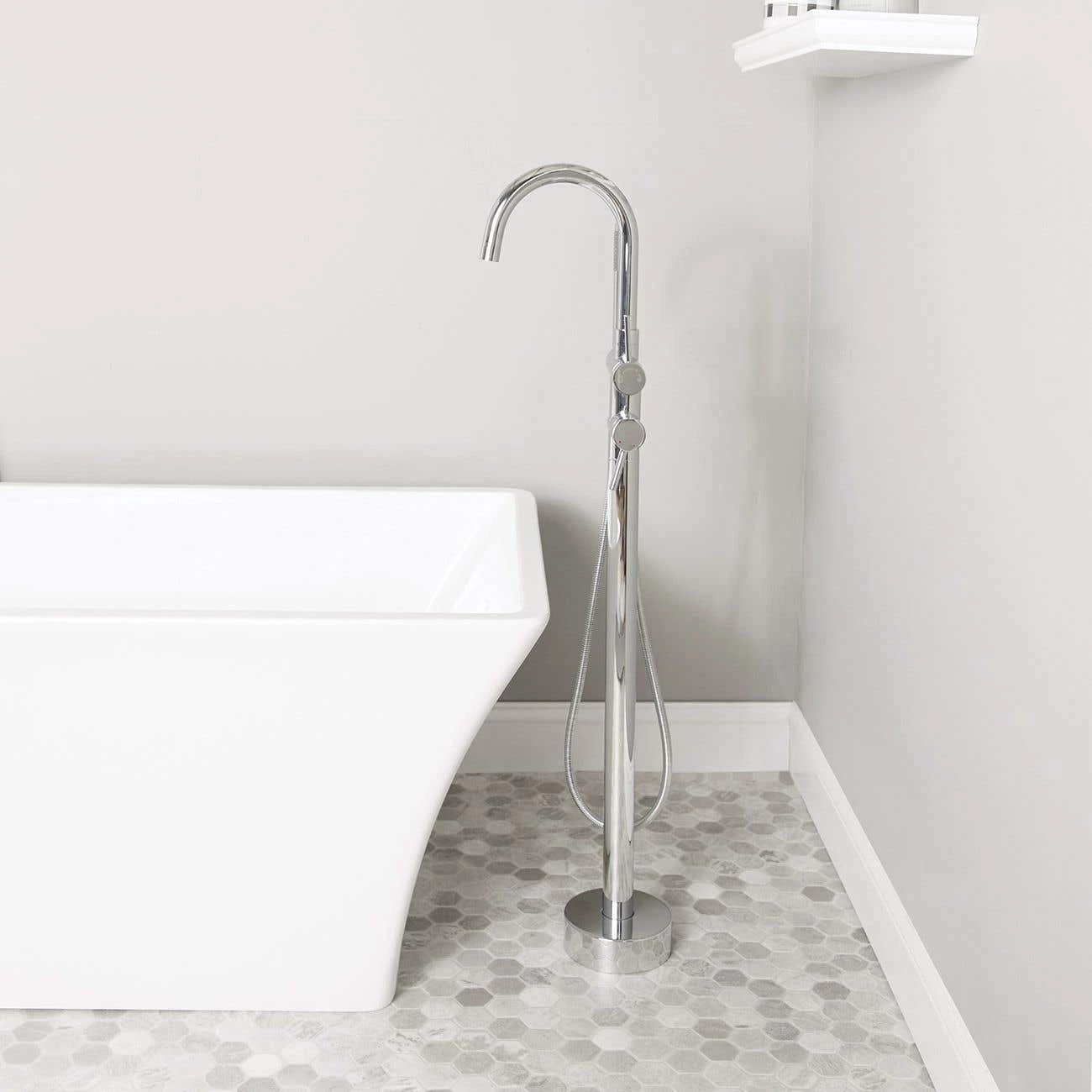 Contemporary High Flow Freestanding Tub Faucet 4 Contemporary High Flow Freestanding Tub Faucet - Image 2