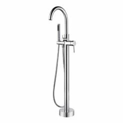 Contemporary High Flow Freestanding Gooseneck Tub Faucet -A&E BATH & SHOWER Shop rmlf243 cp front