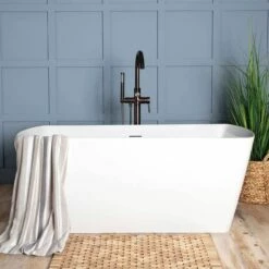 Contemporary High Flow Freestanding Gooseneck Tub Faucet -A&E BATH & SHOWER Shop rmlf243 orb use