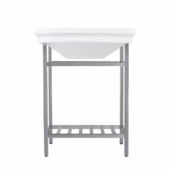 Console Lavatory Sink With Square Sink -A&E BATH & SHOWER Shop rmm061 con 1 bn wh front angle