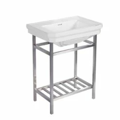 Console Lavatory Sink With Square Sink -A&E BATH & SHOWER Shop rmm061 con 4 bn wh angle