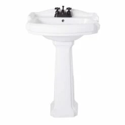 Volare 23 Inch Pedestal Sink -A&E BATH & SHOWER Shop rmm068 4 front