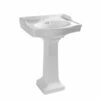 24 Inch Pedestal Sink -8 Inch Faucet Drillings - White -A&E BATH & SHOWER Shop rmm069 8 wh angle