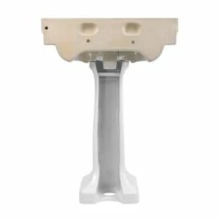 24 Inch Pedestal Sink -8 Inch Faucet Drillings - White -A&E BATH & SHOWER Shop rmm069 8 wh back