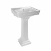 22 Inch Pedestal Sink -8 Inch Faucet Drillings - White -A&E BATH & SHOWER Shop rmm071 8 wh angle