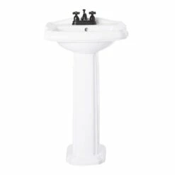 Lettura 19 Inch Pedestal Sink -A&E BATH & SHOWER Shop rmm355 4 front