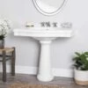 Atwell 34 Inch White Porcelain Pedestal Sink -A&E BATH & SHOWER Shop rmm915 s 8