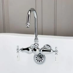 Bathtub Wall Mount Gooseneck Clawfoot Bathtub Faucet -A&E BATH & SHOWER Shop rmn149 1cp