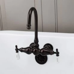 Bathtub Wall Mount Gooseneck Clawfoot Bathtub Faucet