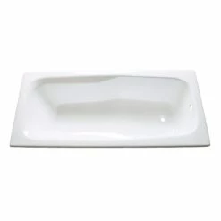 Greco 71 Inch Cast Iron Drop-In Tub - No Faucet Drillings - Unfinished Exterior