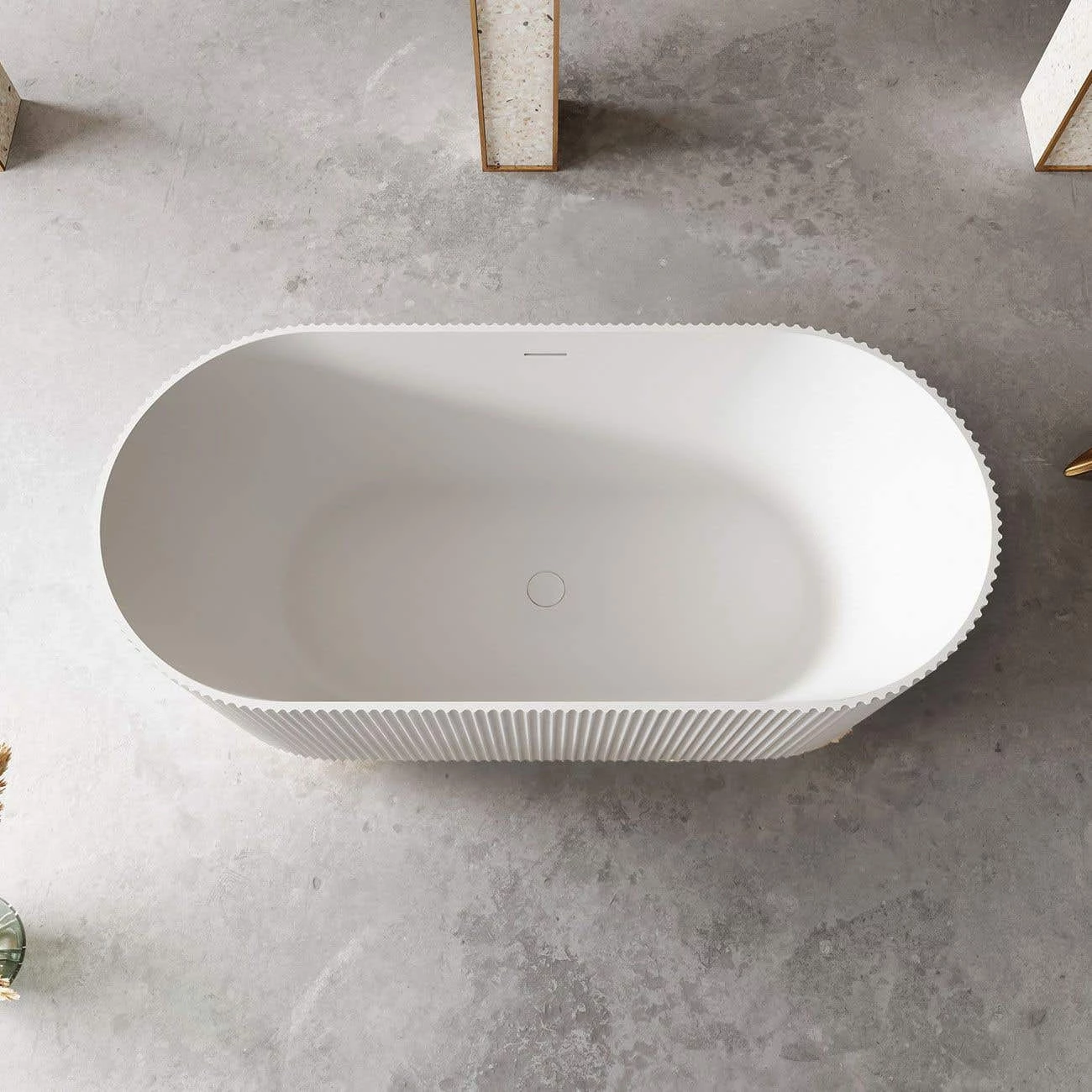 Vertical Acrylic Fluted Freestanding Tub 5 Vertical Acrylic Fluted Freestanding Tub - Image 3