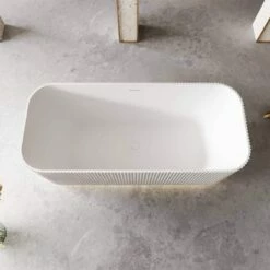 Vertical 67 Inch Acrylic Fluted Double Ended Freestanding Tub -A&E BATH & SHOWER Shop rmtw 7682 top 7utyhes31ajoeenk