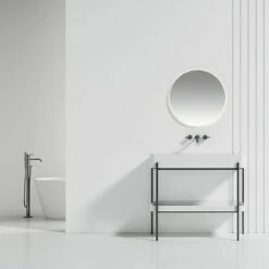 Clyde Console Bathroom Sink - No Faucet Drillings -A&E BATH & SHOWER Shop rmtw 9705 40mw life front