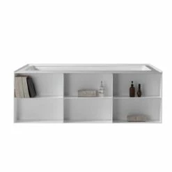 Lieke Shelved Acrylic Freestanding Bathtub -A&E BATH & SHOWER Shop rmtw03 front