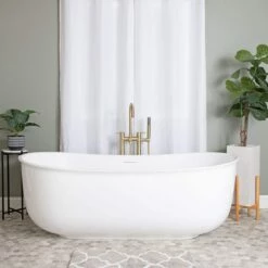 Mees 67 Inch Acrylic Double Ended Freestanding Tub