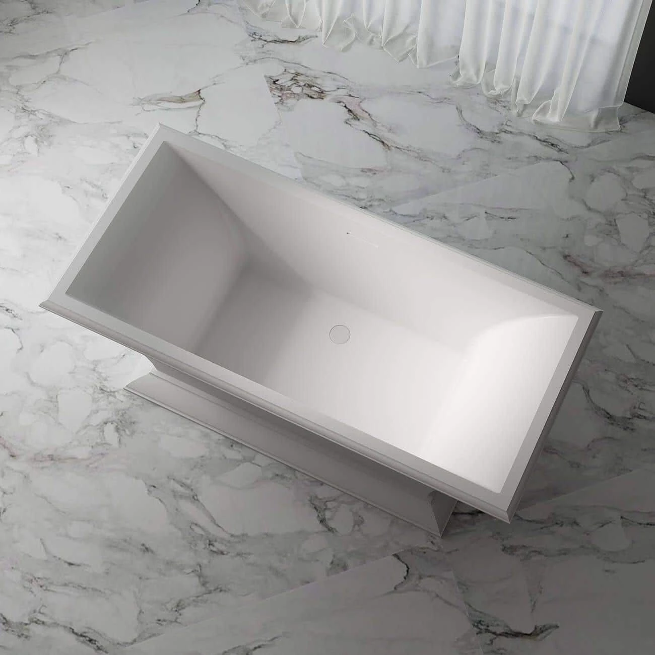 Quin 67 Inch Acrylic Double Ended Pedestal Tub 5 Quin 67 Inch Acrylic Double Ended Pedestal Tub - Image 3