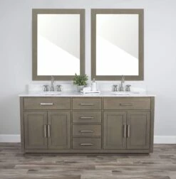 24 Inch Vanity Mirror Set - Gray